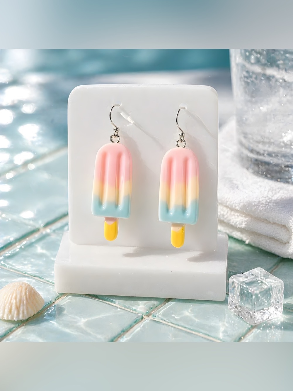 Pastel Popsicle Dangle Earrings - Hypoallergenic Hooks